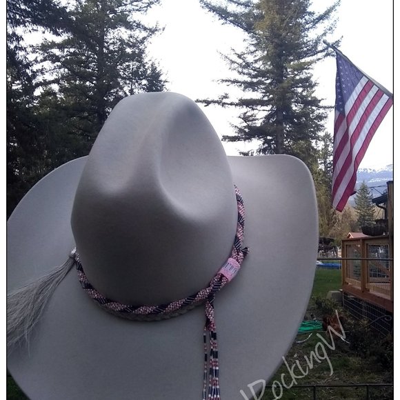 JRW Cowboy Hat Band Black Pink White main image 8